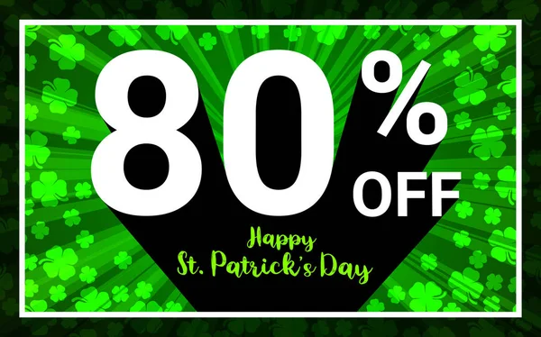 Promo Vente Joyeuse Saint Patrick Couleur Blanche Texte Ombre Noire — Photo