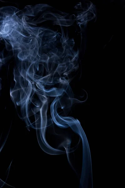 Weißer Rauch Auf Schwarzem Hintergrund Stockfoto