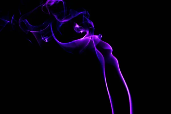 Purple Smoke Black Background — Stock Photo, Image