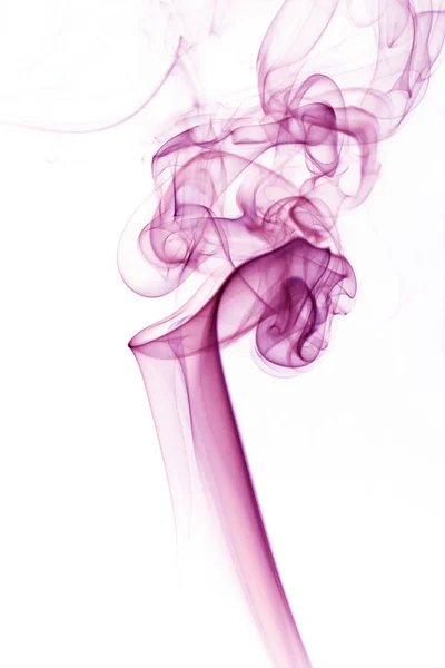 Fumaça Roxa Fundo Branco — Fotografia de Stock