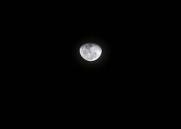 Lune Dans Nuit Noire — Photo