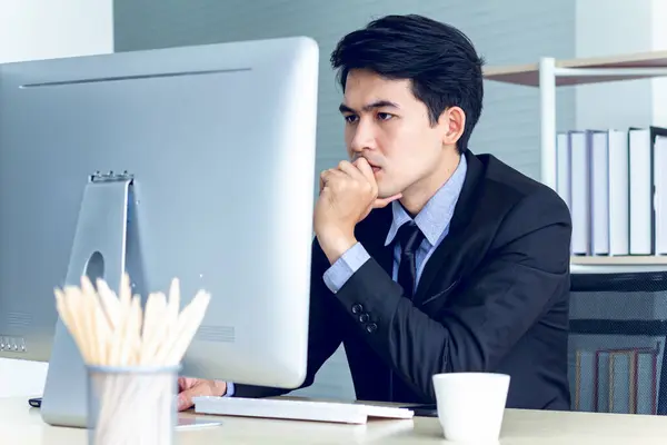 Porträtt Ung Asiatisk Affärsidé För Business Finance Koncept — Stockfoto