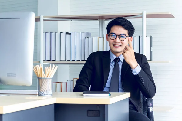 Porträtt Ung Asiatisk Affärsidé För Business Finance Koncept — Stockfoto