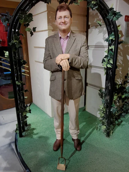 Blackpool, 14 Ocak: Madame Tussauds Blackpool, İngiltere'de 2018. Alan Fred Titchmarsh İngilizce bir bahçıvan figürü balmumu, sunum, şair ve romancı.