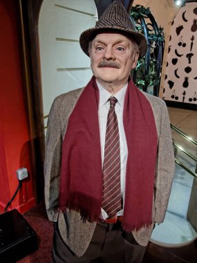 Blackpool, 14 Ocak: Madame Tussauds Blackpool, İngiltere'de 2018. David Jason İngiliz aktör ve komedyen Bbc komedi serisi sadece aptallar ve atlar ve suç drama Frost A Touch balmumu rakam.