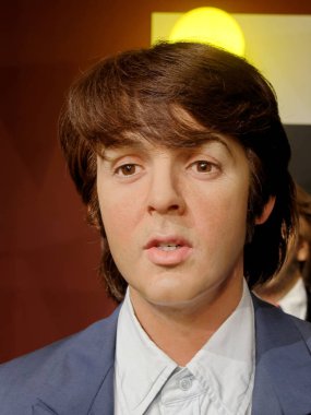 Blackpool, 14 Ocak: Madame Tussauds, İngiltere'de 2018. Paul Mccartney, üye Beatles - balmumu rakam Türkçe rock grubu Liverpool'da kuruldu.