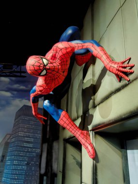 Blackpool, 14 Ocak: Madame Tussauds, İngiltere'de 2018. Yazar-Editör Stan Lee ve yazar-Steve Ditko, Publisher - Marvel Comics tarafından oluşturulan kurgusal bir süper kahraman örümcek adam olduğunu.
