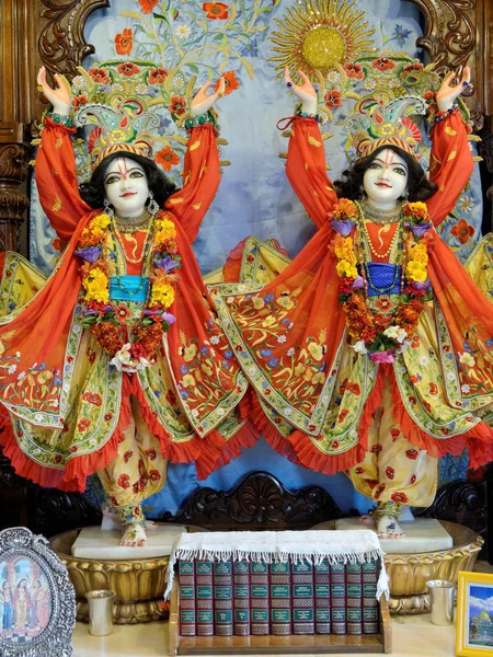 Nowe Mayapur Sierpnia Goura Nitay Świątyni Hare Krishna Francja 2018 — Zdjęcie stockowe