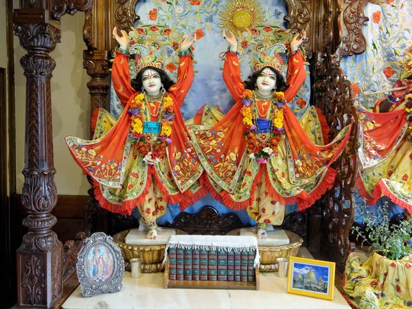 Nowe Mayapur Sierpnia Goura Nitay Świątyni Hare Krishna Francja 2018 — Zdjęcie stockowe