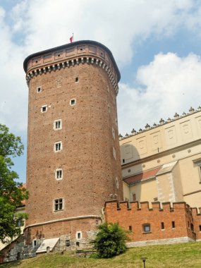 Krakow, 29 Mayıs: Wawel Royal Castle, Polonya 2018. Senatörler Kulesi.