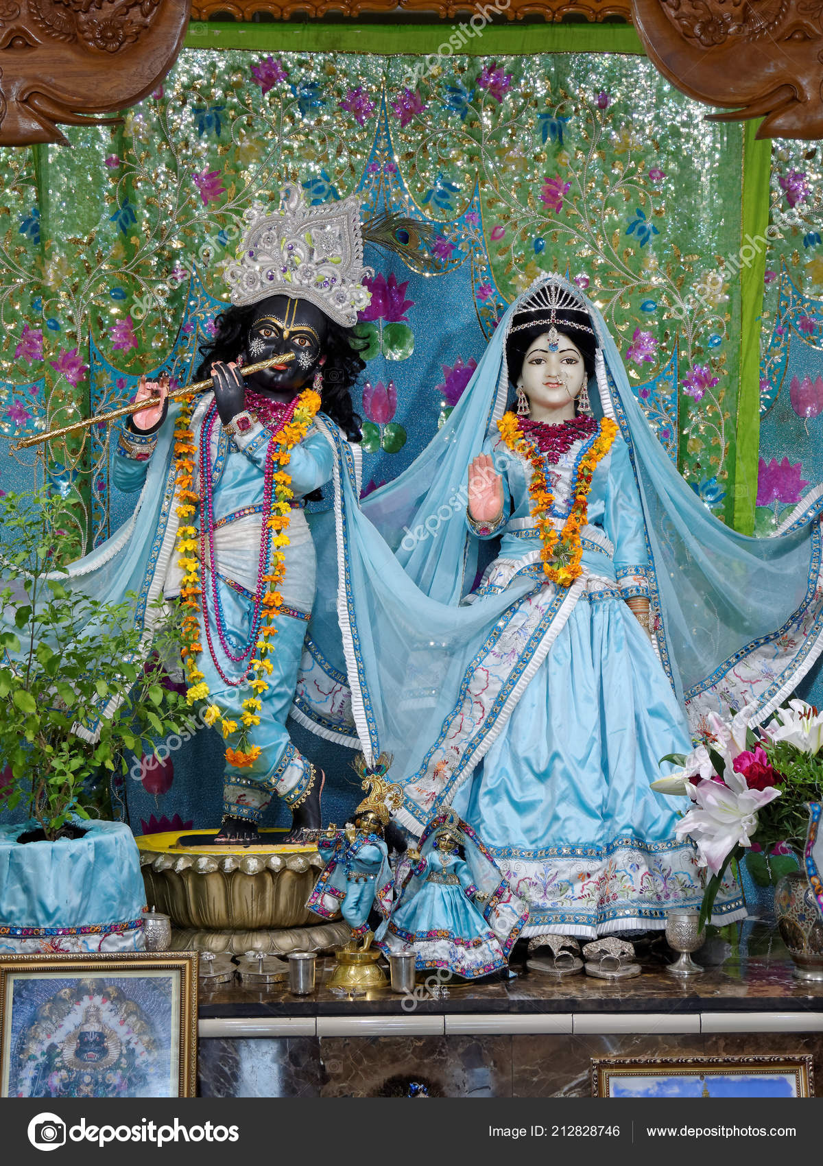 Ceremony hare krishna temple in hi-res stock photography and