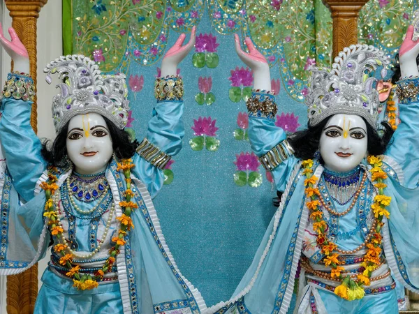 Paris August Main Altar Hare Krishna Temple Called Iskcon Radha — Zdjęcie stockowe