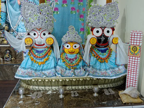 Paris August Main Altar Hare Krishna Temple Called Iskcon Radha — Zdjęcie stockowe