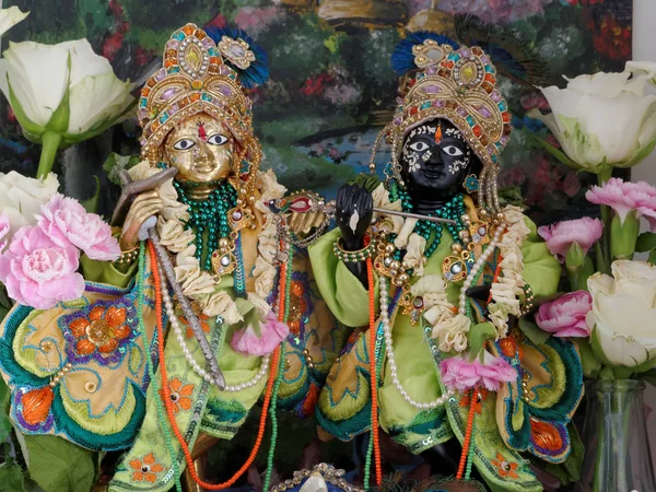 Willenhall Setembro Divindades Chamadas Krishna Balarama Altar Devotos Hare Krishna — Fotografia de Stock