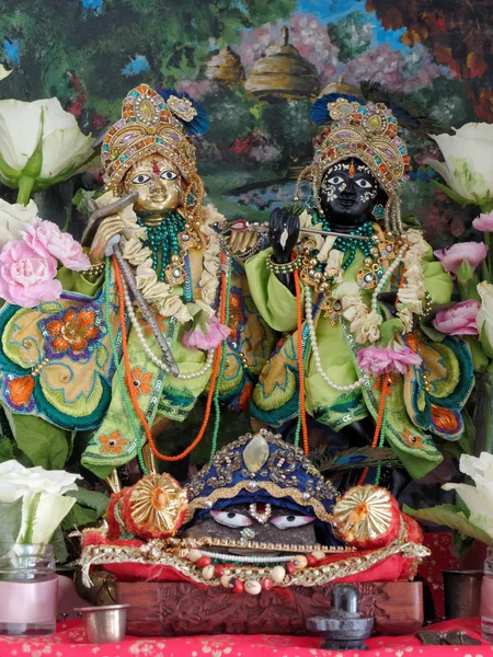 Willenhall September Deities Called Krishna Balarama Altar Devotees Hare Krishna — Stock Photo, Image