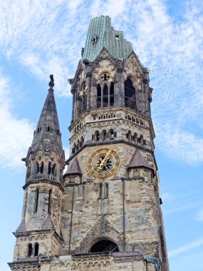 Kaiser Wilhelm Memorial Church, ruin of the imperial church in Berlin, Germany, not rebuilt as a reminder of World War II. clipart