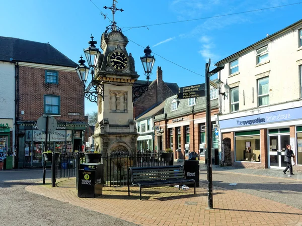 Willenhall Maio Signpost Torre Relógio Centro Cidade Reino Unido 2018 — Fotografia de Stock