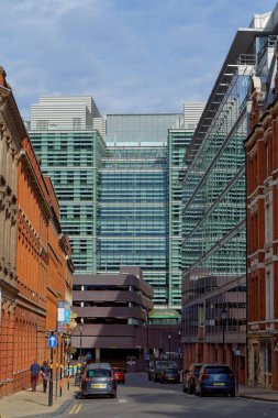 Birmingham, Ekim 07: Birmingham'ın iş bölgesinde. İngiltere'de 2018