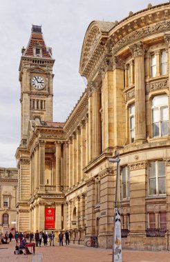Birmingham, Ekim 07: Victoria Square ve Chamberlain Square Birmingham Müzesi ve Sanat Galerisi. İngiltere'de 2018