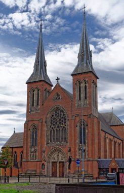Birmingham, Ekim 07: St Chad'in Katedrali Roma Katolik Kilisesi. İngiltere'de 2018