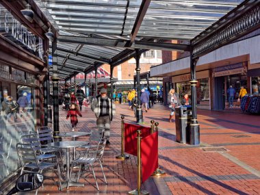 Cannock, 31 Ekim. Restoran alışveriş merkezinde, İngiltere'de 2018 arcades altında