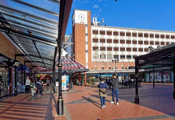 Cannock October People Walking Passage While Shopping Shopping Center 2018 — Stock Photo, Image