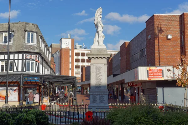 Cannock Października Cannock War Memorial Market Place 2018 — Zdjęcie stockowe