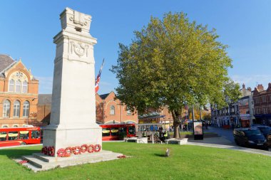 Şehir merkezindeki anıt, Walsall, 14 Ekim 2020