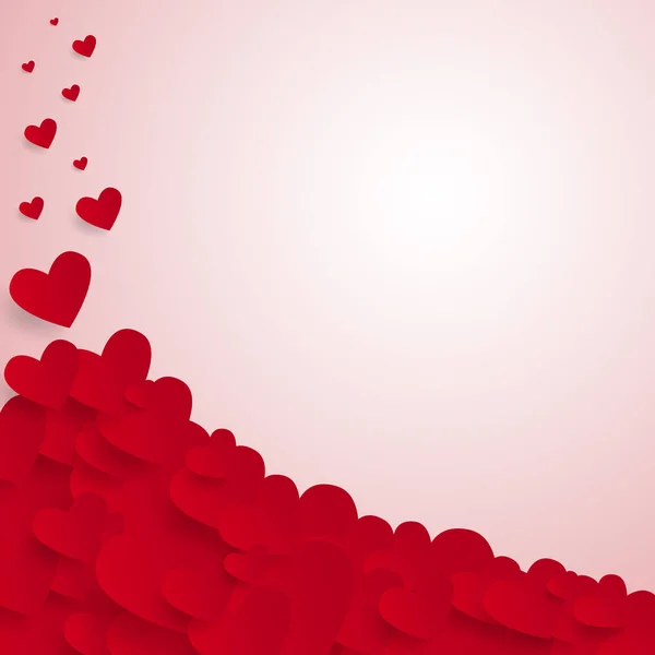 Fondo Del Día San Valentín Con Corazones — Vector de stock