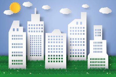 Yeşil şehir, Eko dünya, kağıt sanat tarzı