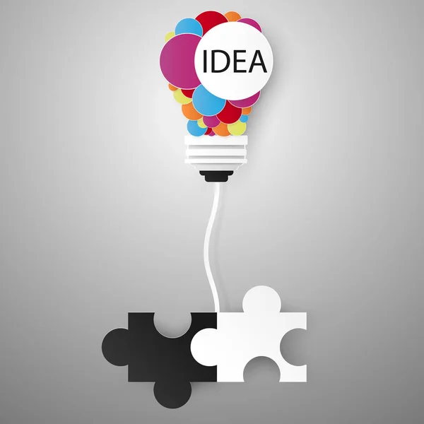 Idea Concept Stile Carta Arte — Vettoriale Stock