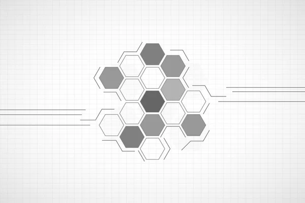 Fondo Hexágono Abstracto Tecnología Concepto Poligonal — Archivo Imágenes Vectoriales