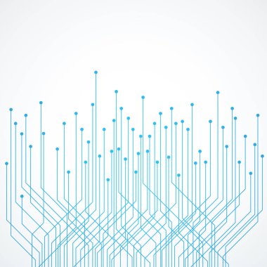Soyut teknolojik altyapı, mavi devre kartı desen