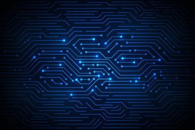 Soyut teknolojik altyapı, mavi devre kartı desen