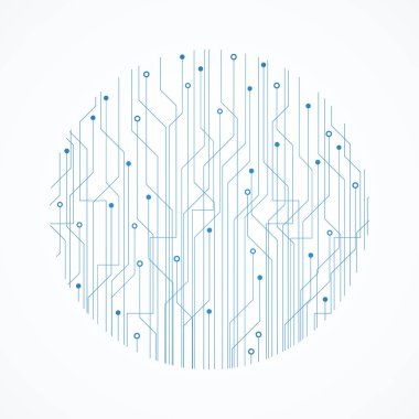Soyut teknolojik altyapı, mavi devre kartı desen