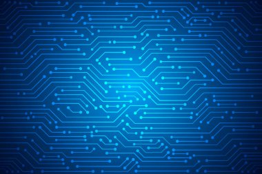 Soyut teknolojik altyapı, mavi devre kartı desen