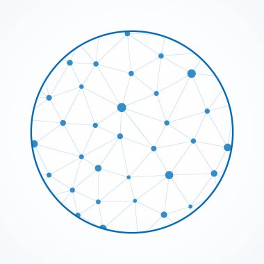 Soyut Mavi çokgen şekli