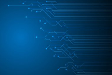 Soyut teknolojik altyapı, mavi devre kartı desen