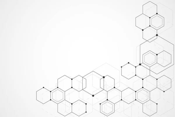 Абстрактный Шестиугольник Фон Технология Многоугольной Концепции — стоковый вектор
