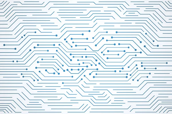 Abstract Technology Background Blue Circuit Board Pattern — Stock Vector