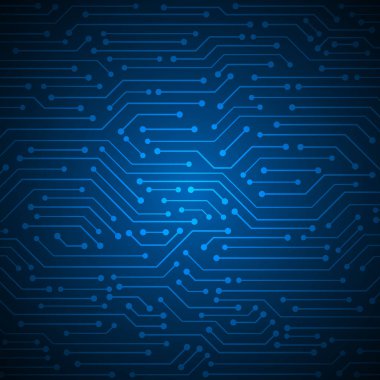 Soyut teknolojik altyapı, mavi devre kartı desen