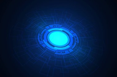 Soyut teknolojik altyapı, daire dijital, devre kartı