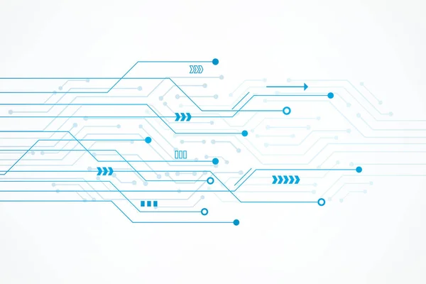 Plano Fundo Tecnologia Abstrata Padrão Placa Circuito Azul — Vetor de Stock