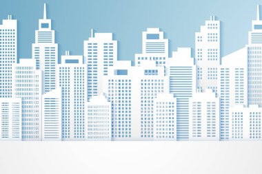 Cityscape, kağıt bina, landspace