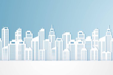 Cityscape, kağıt bina, landspace