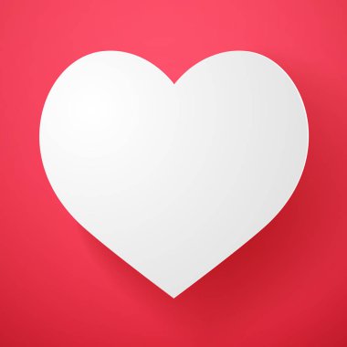 Beyaz kalp şekli, kağıt kesiği