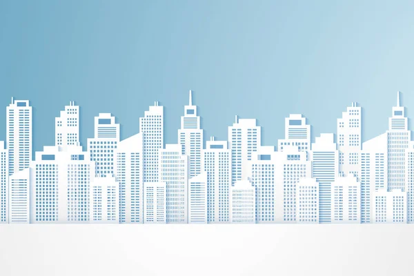 Cityscape, kağıt bina, landspace
