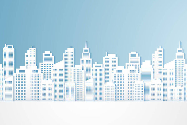 Cityscape , paper building , landspace