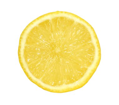 Beyaz arkaplanda taze limon dilimleri