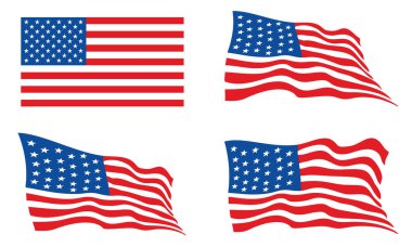 ABD bayrağı, vektör çizim Eps10 sallayarak Amerikan bayrakları resmi renkleri ayarla